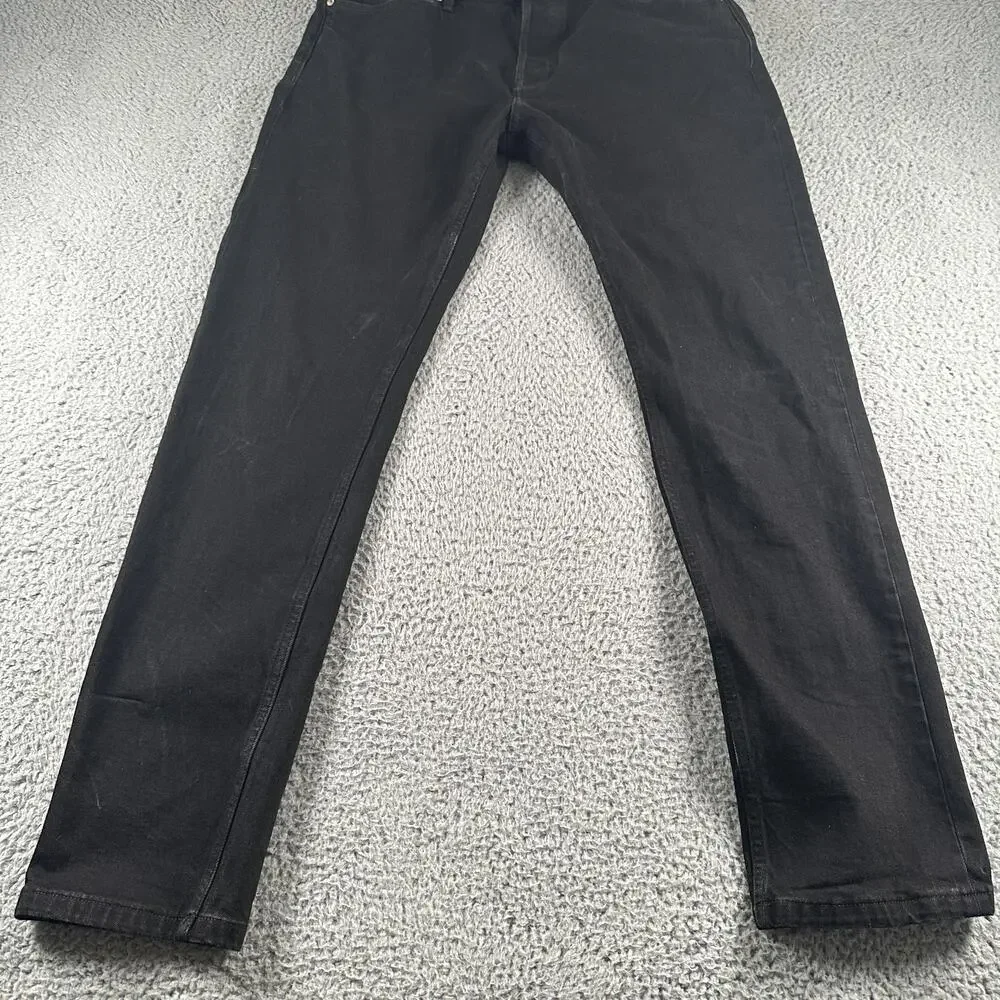 Buck Mason Ford Standard 13oz Jeans Mens 36x34 Black Slim Tapered Button Fly